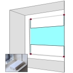 Schroeven in glaslat