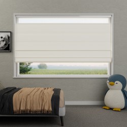 Vouwgordijn Vera transparant – fijne structuur, 100% polyester, op maat, kettingbediend