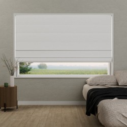 Vouwgordijn Valerie semi‑transparant – velourslook, op maat, kettingbediend