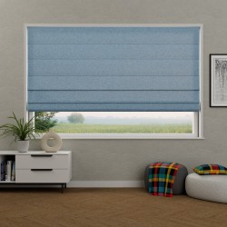 Vouwgordijn Vanessa semi-transparant – natuurlijk geweven, op maat, kettingbediend