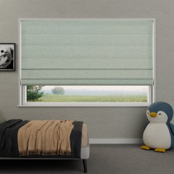 Vouwgordijn Veerle semi-transparant – natuurlijk geweven, op maat, kettingbediend